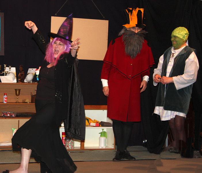 W Witch S & G.jpg - The Wicked Witch threatens Giant and Shrek.